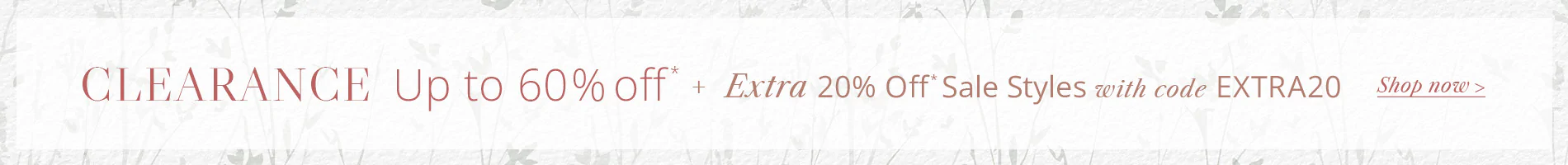 Extra 20% Off Sale Items with code EXTRA20