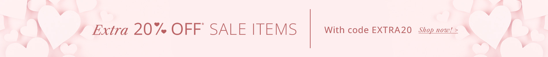 Extra 20% Off Sale Items with code EXTRA20