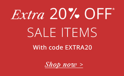 Extra 20% Off Sale Items with code EXTRA20