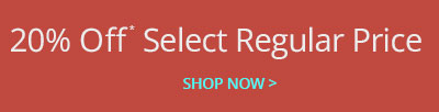 Friends & Family Sale 20% Off Select Regular Price